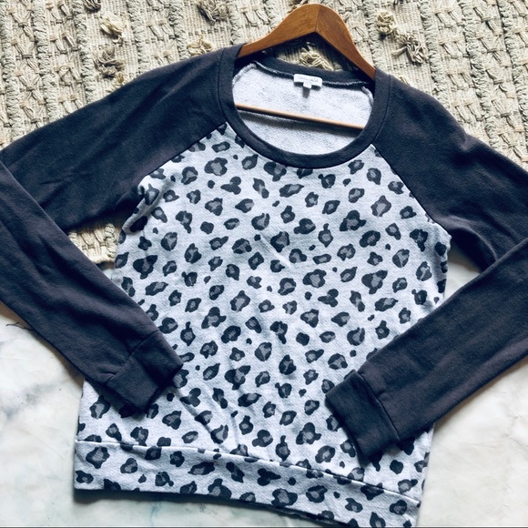Splendid Chetah Print Pullover Crewneck (XS) - Picture 2 of 6